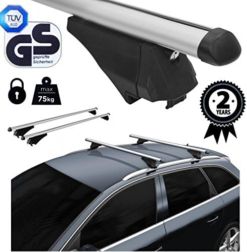 Roof Rack Cross Bars Aluminum Aerodynamic T-Track Locking fits Suzuki Sx4 S-Cross 2013-2016