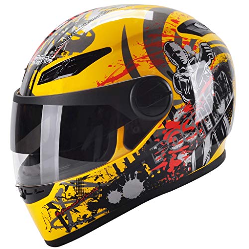 Preisvergleich Produktbild NJ Helm- Elektrischer Motorradsturzhelm Batterieautodamen vier Jahreszeitenwinter Vollgesichtsturzhelm warmer Sturzhelm Anti-Fog (Farbe : E, größe : XL)