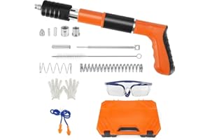 HaTur Mini Pistolet à Ongles Manuel en Acier 5 Engrenages Réglable Pistolet à clous Clou Gun Béton Muraux pour Plafond fixation pour installation de fermeture