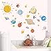 Produktbild Chaoaihekele Schöne Solar System Pvc Kinderzimmer Art Deco Wandaufkleber Für Kinderzimmer Wohnkultur Weltraum Planeten Erde Sonne Saturn Mars Wandtattoos Diy