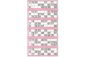 BINGO SOCIAL Livre de 750 cartons de bingo (Rose)