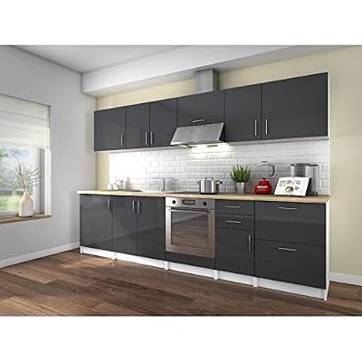 Générique NEO Cuisine complete 300 cm laqué gris