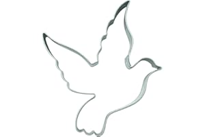 BekkiB - Stampino "Colomba" – ca. 6,5 cm, per matrimonio, comunione e molto altro ancora, in acciaio inox, lavabile in lavastoviglie – 3492