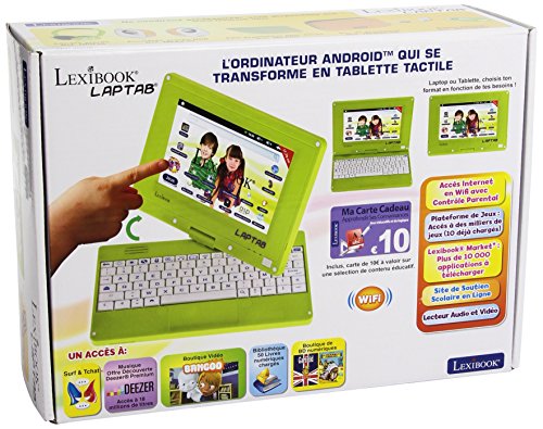 Lexibook – MFC140FR Rotating Computer Screen Children's Touch Tablet with 7 Inch (17.8 cm)