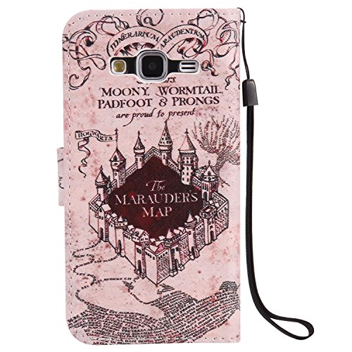 Feeltech Samsung Galaxy J3/J310 Hülle PU-Leder und Brieftasche Bunte Muster Fall mit Magnetverschluss, Hybrid-Kickstand mit Stand-Funktion, schlagen Sie schützende weiche TPU Stoßstangenabdeckung und Kreditkartenhalter für Samsung Galaxy J3/J310 Handgelenk Bügel-Buch-Art-Geldbeutel-Tasche mit 2 In 1 Berühren Sie Stift – Schloss - 3
