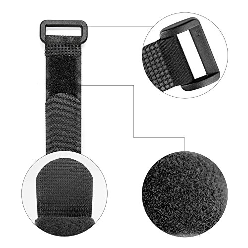 Aodoor wiederverwendbare Klettkabelbinder Kabelklett Seilklett klettband mit verschluss Veranstalter mit Klettverschluss,leichte Reihe,Ideal für den vielseitigen Einsatz im Kabelmanagement(10 Stücke) - 5