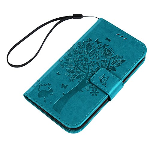 Badalink Hülle für Samsung Grand Neo i9060 Hülle Schutzhülle Bunt Druck PU Leder Flip Wallet Case mit Magnetverschluss Bäume Baum des Lebens Muster Cover Handyhülle Schale - 2