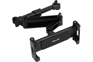 ELZO Car Headrest Mount, 360° Adjustable Car Backseat Mount, Headrest Tablet Mount for kids, adults, Universal Tablets holder for 5.5" - 12.9" iPad, Samsung, Switch, Kindle, Cellphone