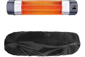ZONADAH 76x22x24cm Electric Heater Cover Wall-Mounted Patio Heater Cover Oxford Waterproof Dustproof Protector for Indoor Outdoor Garage Patio Heater