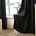 Produktbild AMSS Verdunkelungsgardinen mit Ösen Vorhang Verdunkelung Gardinen Wphnzimmer 270x200 cm Schwarz 2er set