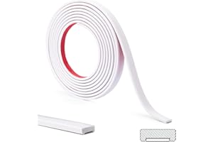 LCXECNW 16.4 Piedi Peel e Stick Trim,Peel flessibile e Stick Trim Molding,Molding Trim per i bordi delle piastrelle a parete,cucina,soffitti,backsplash e decorazione telaio Mirrior(Bianco)