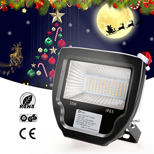 Anten LED Aussen Ultraheller Fluter/Strahler/Flutlicht/Scheinwerfer Wasserdicht IP65 Wetterfest mit Ständer ohne Stecker und Batterie: Design Ultra Slim Mini Flach & Schwenkbar ( Warmweiss Kaltweiss Neutralweiss & 3000K 4000K 6000K & 10W 20W 30W 50W & AC85-265V)