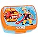 Produktbild Lunchbox / Brotdose - " Feuerwehrmann Sam " - incl. Name - großes Fach - Brotbüchse Küche Essen - aus Kunststoff - für Jungen - Feuerwehr / Rettung - Feuerwehren Löschen - Feuerwehrauto Jones - Kinder - Auto - Vesperdose - Brotzeitdose - Sandwichbox / Pausenbrotbox - Lunch / Rettungsdienst