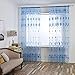 Produktbild Syeytx Sunflower versetzte Einteilige Vorhänge blueLeaves Gardine aus Tüll-Fenstervlies Voile Drape Valance 1 Panel Fabric