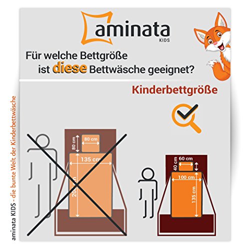 Aminata Kids – süße Kinderbettwäsche Bettwäsche Kinder Ritter 100×135 cm KINDERBETTGRÖSSE Baumwolle Ritter Jungen Drache Ritterburg bunt - 7