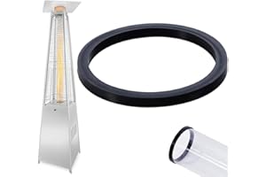 Spotimlody 4-Sided Pyramid Neoprene Ring for Patio Heaters - 4'' Glass Tubes Support Rubber -Neoprene Tubes,pyramid Heater Dancing Flames Outdoor Replacement