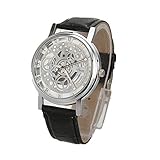OSYARD Herren Uhren, Männer Luxus Edelstahl Quarz Militär Sport Leder Band Armbanduhr,Herren Fashion Analog Quarz Kunstleder Uhr Herrenuhr Rundes Zifferblatt Lederband Business Casual Armbanduhren