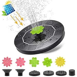 Verilux Solar Fountain, 3W Solar Power Mini Water Fountain with 11 Nozzles, Solar Power Water Fountain, Floating Fountain Pump for Bird Bath, Small Pond, Pool, Fish Tank,Garden Decoration