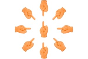 AEIOPRS 10 pezzi Mani del dito medio in gomma, divertente design realistico, burattini divertenti per le dita, burattini divertenti per le mani, regalo per Halloween