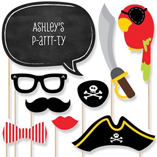 Veewon 20 Lustig Pirat Thema Foto Booth Requisiten Auf einem Stock Party Dekoration Gefallen zum Halloween Weihnachten Hochzeit Geburtstagsfeier - 2