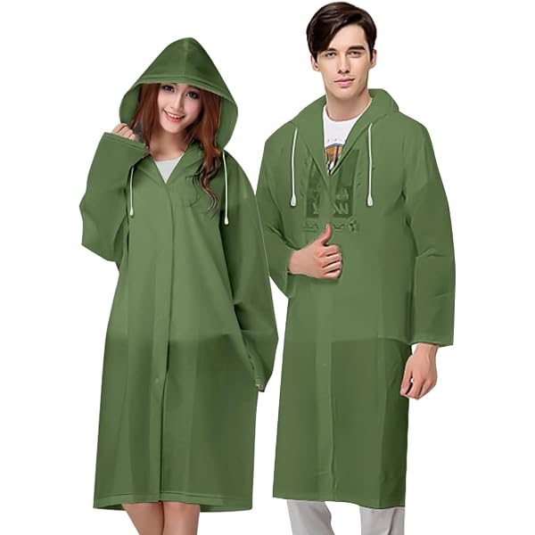 Poncho De Pluie Transparent Réutilisable - Imperméable & Respirant Pour Rando, Vélo, Camping Et Festivals