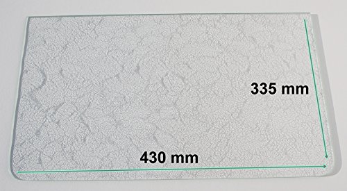 Khlschrank Einlegeboden / Glasplatte / Gemsefach  Strukturglas 4 mm dick - mit 2 Rundecken  430 mm x 335 mm - Direkt vom Glasereifachbetrieb!!!