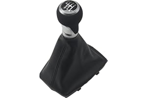 Arotzelox Pomello del cambio perforato a 6 marce, cuffia del cambio e telaio per A3 S3 A4 B8 A5 Q5 pomello della leva del cambio