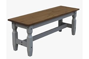 Mercers Furniture Corona Grey Wax 4'0" Bench