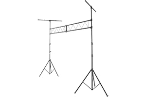 SOARS Lichttraverse - Soporte de luz plegable para DJ (180-360 cm, altura regulable, soporte de metal con 32 puntos de fijación, iluminación de hasta 100 kg)