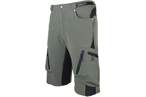 SUKUTU Pantalones Cortos de MTB para Hombres Pantalones Cortos de Ciclismo para Bicicletas Transpirables Sueltos Deportes al Aire Libre