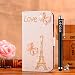 Produktbild Locaa(TM) For Microsoft Lumia 950XLXL Nokia Lumia950XL 3D Bling Case + Griffel + Anti Dust plug Deluxe Luxus Perlen Diamant niedlich Schöne Retro Card Holder Wallet Protection Hülle - [General Serie] Eiffelturm Schmetterling