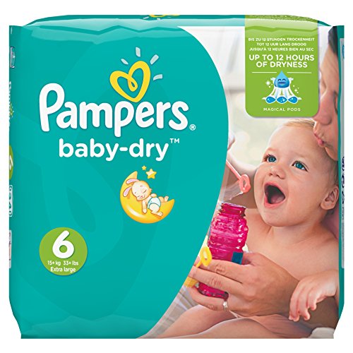 Pampers Baby-Dry Nappies Monthly Saving Pack - Size 6, Pack of 124