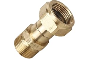 DAJIAXINGXING Pressure Washer Swivel Joint Brass High Pressure Washer Coupler Male M22 Hose Adapter for Car Cleaning Water Gun 14mm Internal Thread 3000 Psi Cadac Quick Release Gas Connector