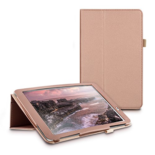 kwmobile Hülle für Huawei MediaPad T1 10 – Tabletcover Slim Case Tablet Schutzhülle – Smart Cover Tabletcase Rosegold - 5