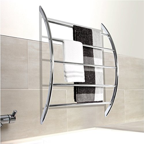 bremermann® Handtuchhalter zur Wandmontage mit 5 Stangen aus Metall, verchromt - 4