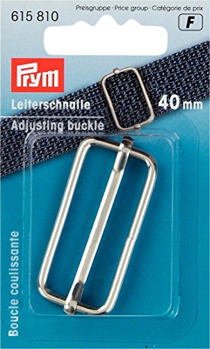 Prym Verstellbare Schnalle, Metall, Silberfarben, 40 mm