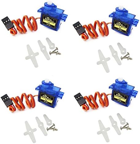 Airplane 9g SG90 Mini Servo with Accessories For 450 RC Helicopter Airplane Car Boat (Pack of 4PCS)
