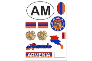aprom Armenia - Adhesivo decorativo para coche, moto, bandera de Armenia