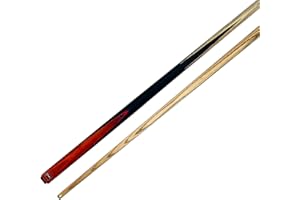 BCE BCL-SF4-1 Classic 2 Piece Snooker Cue - 145cm Length North American Ash Cue with 9.5mm Tip, Black Butt/Natural Wood Shaft, 57 UK