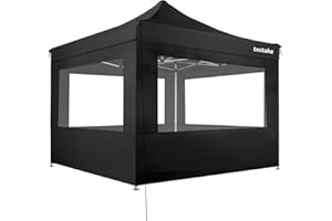 tectake® Tonnelle de Jardin 3x3 m autoportée en Aluminium Pliable Tente de réception 100% Imperméable, 4 Parois, Sardines & Sac de Transport Inclus, Tonnelle terrasse Exterieur Barnum Mariage Baptême