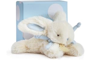 Doudou et Compagnie - Doudou Coniglio Caramella - Scatola regalo - Blu - 16 cm - Dolce - Idea regalo per la nascita di ragazza e ragazzo - Garanzia Doudou perduto - ‎DC3376