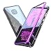 Produktbild MMLC Für Huawei Mate 20 Pro Hülle Hüllen Magnetische Adsorption Aluminiumlegierung Bumper Glas Case (Purple)