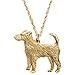 Produktbild Parson Jack Russell Terrier Hergestellt in U.K. Kunstvolle Hunde- Anhänger Sammlung (22 Karat Vergoldung / gold plattiert)