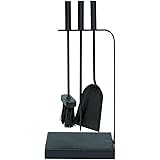 JVL Belmont - Juego de Herramientas para Cortar Chimenea (Acero, 23 x 15 x 45 cm, 3 Piezas), Color Negro