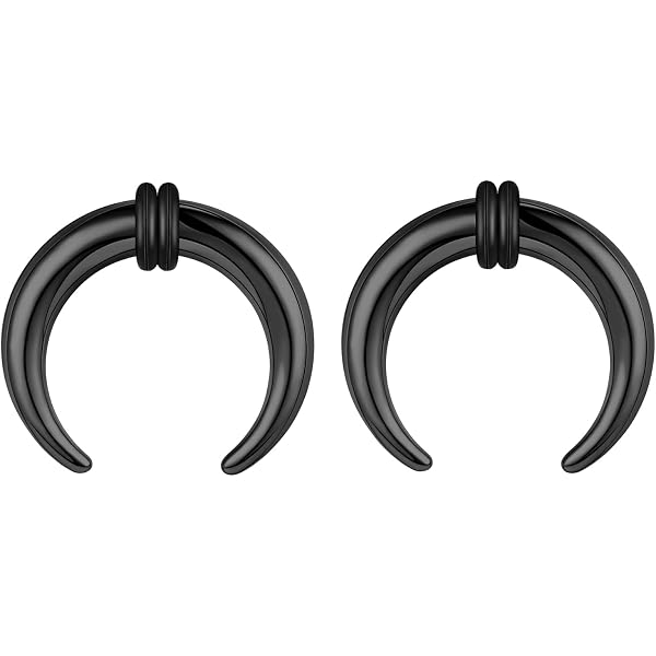 1 Paire Plugs Écarteurs 10mm (00G) Argenté - Acier Inoxydable Titane, Filetage Intérieur, Septum & Oreilles
