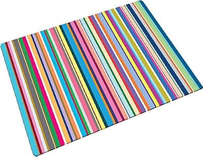 Joseph Joseph - Planche en Verre/Dessous de Plat - 40 x 30 cm - Fines rayures colorées