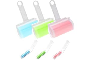 HIKPACKER 6 Lavable Rodillo Quitapelusas, Rodillo De Pelusa Reutilizable, Rodillo Quitapelos Mascotas, Rodillo De Pelusa, 3 Grandes Y 3 Pequeñas para Limpiar El Pelo Y La Ropa Polvorienta