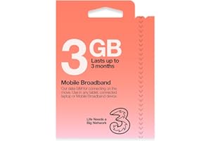 Three Mobile Pay As You Go Mobile Broadband 3 GB data SIM