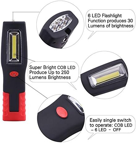 Nenfy - Portable LED Flashlight Multifunctional Magnetic Work Light Torch Camping Outdoor Lamp Car Repair Working Camping Lamp With Hook
