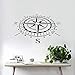 Price comparison product image Hot Sale Nautical Compass Wall Stickers Vinyl Home Wall Sticker Removable PVC Sailing GPS Decals in Family Rooms Office Mural 94x58cm
